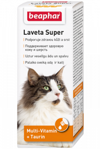Beaphar витаминно- минеральная добавка Laveta super 50мл, при выпадении шерсти для кошек (12524) фото