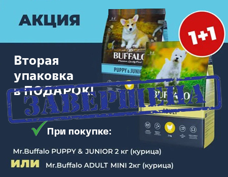 Mr. Buffalo: акция 1+1 на собачьи корма