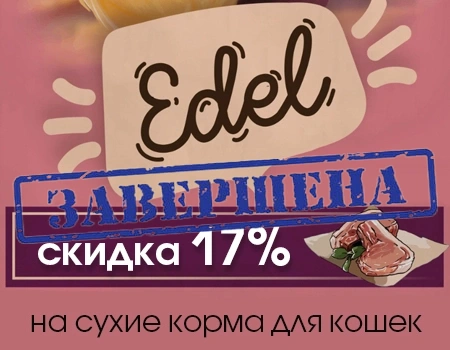 Edel Cat: дополнительная скидка 17% на сухие корма