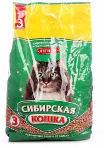 Наполнитель (Сибирская кошка)  3л Лесной древесный для кошек АКЦИЯ +20% фото