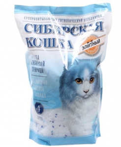 Наполнитель (Сибирская кошка)  4л Элитный силикагелевый для кошек фото