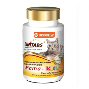 Unitabs 120таб./0,06кг витаминно-минеральная добавка Mama+Kitty для котят и беременных и кормящих кошек фото