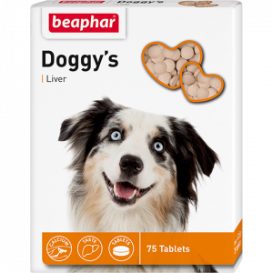 Кормовая витаминная добавка (Beaphar) Doggy's ливер  75шт, для собак (12504) фото