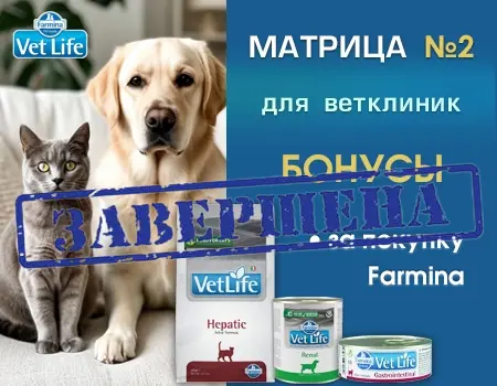 Матрица №2. Бонусы для ветеринарных клиник за покупку Farmina Vet Life