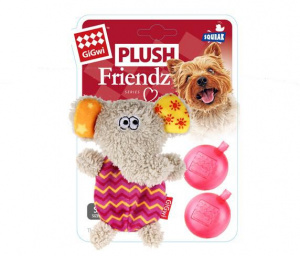 Игрушка (GiGWi) 75302 Слон со сменными пищалками 13см для собак, серия PLUSH FRIENDZ фото