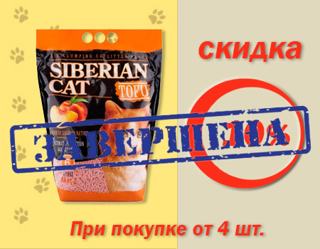 Сибирская кошка: 10% скидка на наполнители