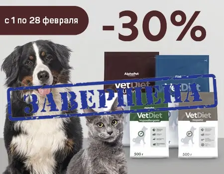 AlphaPet VetDiet: скидка 30% на ветеринарные диеты AlphaPet VetDiet: скидка 30% на ветеринарные диеты