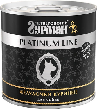 Четвероногий гурман 0,24кг Platinum Line с желудками куриными для собак (544119) фото