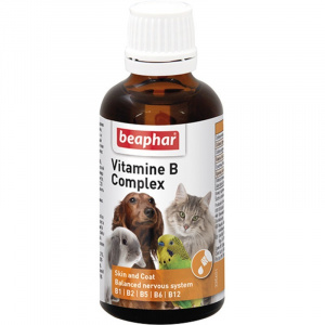 Витамины (Beaphar) Vitamin-B-Komplex 50мл, комплекс витаминов гр. B для животных и птиц (12523) (ЛИЦЕНЗИЯ) фото