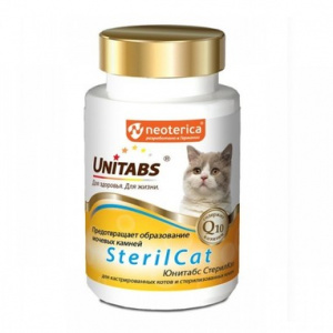 Unitabs 120таб./0,06кг витаминно-минеральная добавка SterilCat Q10 для кастрированных котов и стерилизованных кошек фото