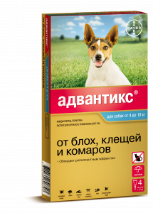 Адвантикс капли (4пип х 1мл) против паразитов для собак 4-10кг (ЛИЦЕНЗИЯ) фото