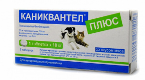 Каниквантел Плюс антигельминтик, 6 таблеток для кошек и собак, 1таб./10кг (ЛИЦЕНЗИЯ) фото