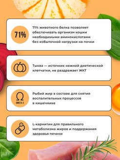 Bowl Wow 0,4кг с индейкой и тыквой сухой для кошек с чувствительным пищеварением (660170) фото