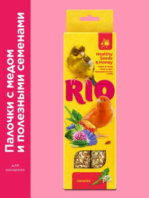 Rio 0,04кг*2шт палочки для канареек с медом и полезными семенами