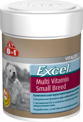 Витамины (8in1) Excel Multi Vitamin Small Breed 70таб, для собак мелких пород, 85г фото