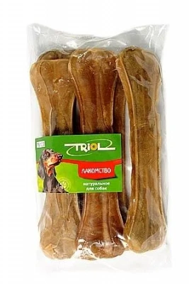 Triol Кость 0,2-0,21кг жевательная DENTAL PB-10 из жил 25см (10151048) 1уп (1/5)