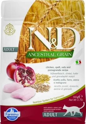 Farmina (Фармина) N&D Low Grain Cat 0,3кг низкозерновой курица и гранат сухой для кошек (4035)