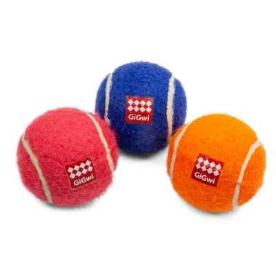 Игрушка (GiGWi) 75011 Три мяча с пищалкой маленькие 4,8см для собак, серия CATCH & FETCH фото