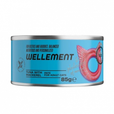Wellement 0,085кг тунец с макрелью паштет для взрослых кошек фото