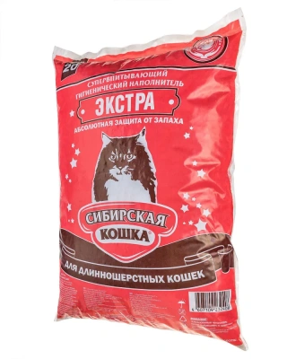 Наполнитель (Сибирская кошка) 20л Экстра комкующийся для длинношерстных кошек фото
