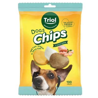 Triol 0,1кг лакомство Fun Food Чипсы со вкусом курицы для собак (10151136)