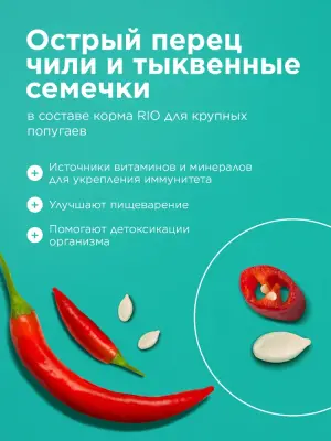 Rio 1кг корм для крупных попугаев основной рацион фото