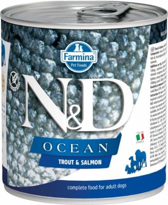 Farmina (Фармина) N&D 0,285кг DOG OCEAN TROUT & SALMON форель и лосось для собак
