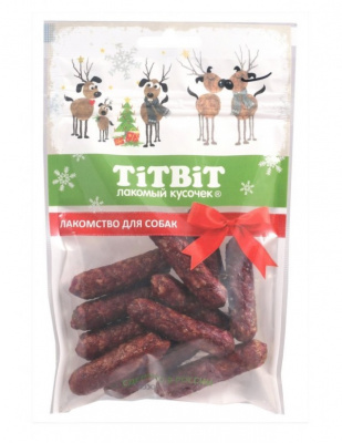 TiTBiT 0,08кг колбаски Венгерские для собак (Новогодняя коллекция) 
