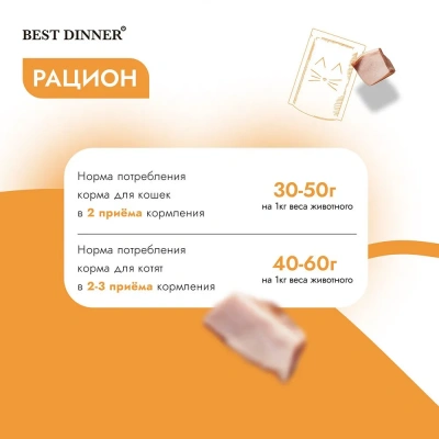 Best Dinner Мясные деликатесы 0,085кг суфле с индейкой (для взрослых и котят с 6 месяцев) для кошек (263556) фото