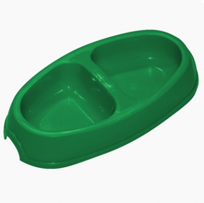 Миска пластмассовая  двойная для кошек Зооник (15028)
