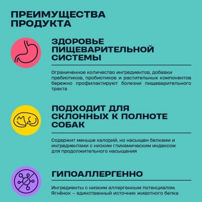 Wellement 2,5кг с ягненком сухой для собак с чувствительным пищеварением (003737) фото