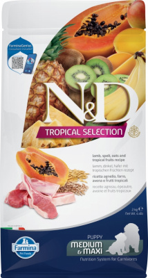 Farmina (Фармина) N&D Tropical Selection Dog 2кг ягненок для щенков медиум и макси фото