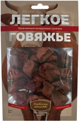 Деревенские Лакомства 0,050кг легкое говяжье для собак (72500057) фото