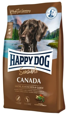 Happy Dog Supreme Sensible Canada 2,8кг лосось кролик ягненок картофель сухой для собак средних и крупных пород и щенков с 6м с чувствительным пищеварением фото