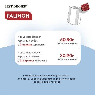 Best Dinner Vet Profi Gastro Intestinal Exclusive 0,34кг конина консервы для собак (264713) фото
