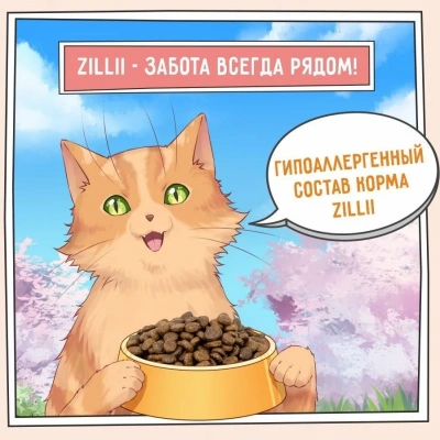 ZILLII (Зилли) Cat Hairball Control 10кг индейка и утка сухой для кошек, против комочков шерсти в желудке (352260) фото