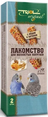 Triol 0,055кг лакомство с мёдом и хитином для волнистых попугаев (2 шт) фото