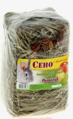 Сено Мышильд 0,5кг луговое прессованное с фруктами для грызунов фото