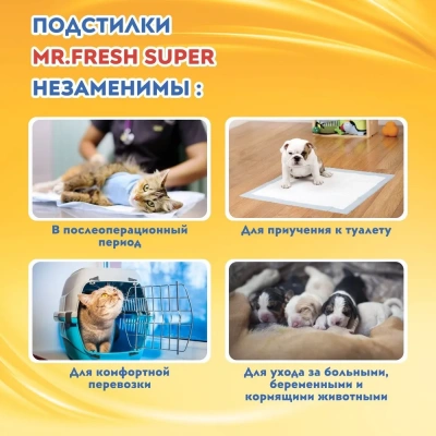 Пеленки (Mr.Fresh) Expert Super для ежедневного применения (90*60) 6шт фото