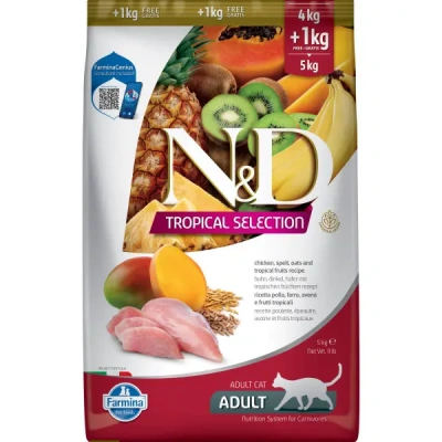 Farmina (Фармина) N&D Tropical Selection Cat 4+1кг курица для кошек фото