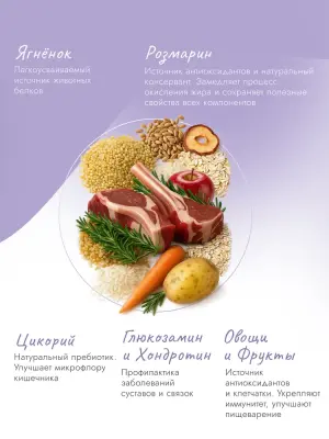 Best Dinner Monoprotein 0,4кг ягненок с киноа сухой для собак мелких пород (408788) фото