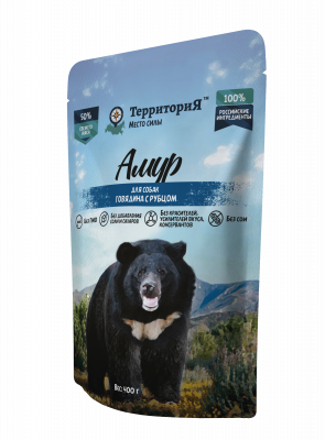 ТерриториЯ Амур 0,4кг Говядина с рубцом влажный корм для собак фото