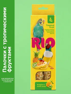 Rio 0,04кг*2шт палочки для волнистых попугайчиков и экзотов с тропическими фруктами