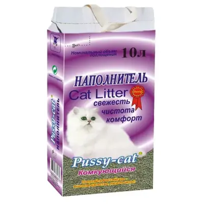 Наполнитель Pussy-cat 10л "Комкующийся" фото