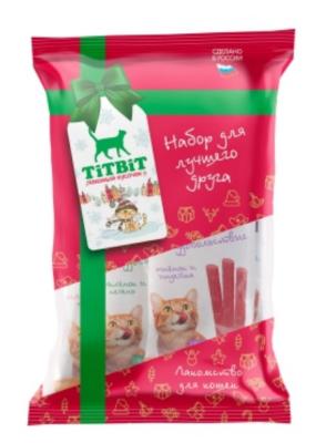 TiTBiT колбаски Двойное удовольствие 4 вкуса для кошек (Новогодняя коллекция) фото