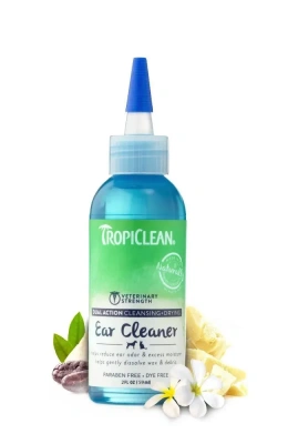 Средство (Tropiclean) для чистки ушей двойного действия для животных, 118мл