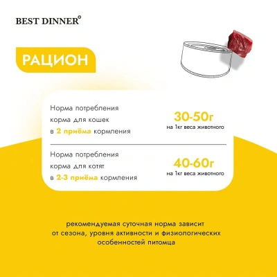 Best Dinner High Premium 0,1кг натуральная курица для кошек  фото