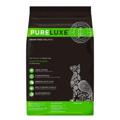 PURELUXE 0,4кг Элитное Питание для кошек персидских с лососем (940156)