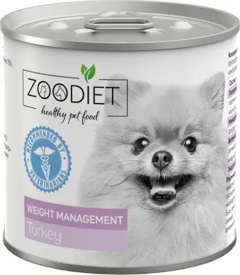809141004 Корм влажный полнорационный диетический для собак Zoodiet Weight Management Turkey/Индейка, 240 г