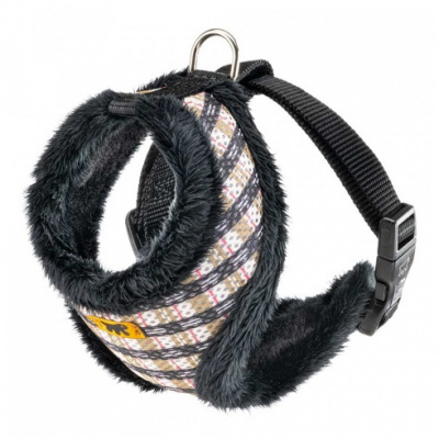 Шлейка Ферпласт Nikita Fur S клетка с мехом (шея 23см; грудь 35-49см), 15мм